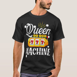 マシンスロットマシーンTのバックプリントクイーン Tシャツ