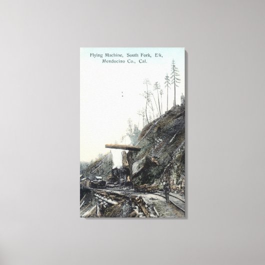 マシン飛んでいるの表示， South ForkElk, CA キャンバスプリント (正面)