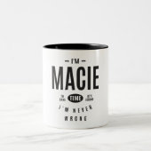 マシーパーソナライズされた名 ツートーンマグカップ (中央)
