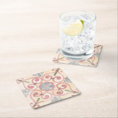 マジイタリアンスペインのリカフローラ水彩 スクエアペーパーコースター (インサイチュ)