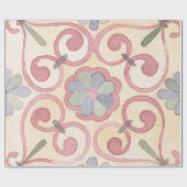 マジイタリアンスペインのリカ・ピンク・フローラ・デカップージ ラッピングペーパー (フラット)