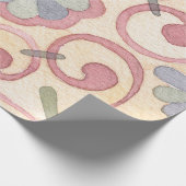 マジイタリアンスペインのリカ・ピンク・フローラ・デカップージ ラッピングペーパー (角)