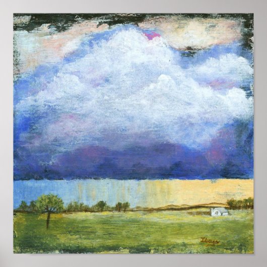 マジェシー抽象芸術アートランドスケー絵画スハウスズ ポスター (正面)