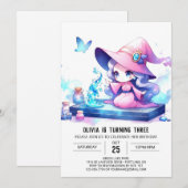 マジェスティックキッズウィザードの誕生日 招待状 (正面/裏面)