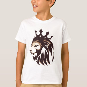 マジェスティッククラウンライオングラフィックボーイズTシャツ Tシャツ