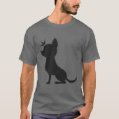 マジェスティックチワワクラウン、面白い犬好き Tシャツ (正面)