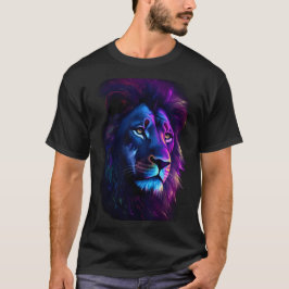 マジェスティックネオンライオンアートグラフィックTシャツ Tシャツ