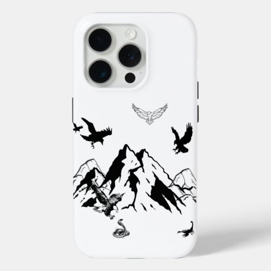 マジェスティックマウンテンイーグル - iPhone 15 Pro Max カバー (裏面)