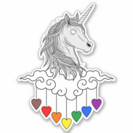 マジェスティックユニコーンイラストアート シール