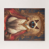 マジェスティックロイヤルシャム猫の肖像画 ジグソーパズル (横)