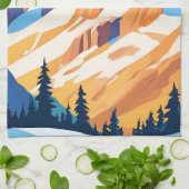 マジェスティック山脈 キッチンタオル (折り畳み)