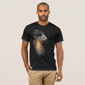 マジェスティック・イーグル・フォレストの二重露光自然アート Tシャツ (正面フル)