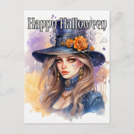 マジェスティック・ウィッチのイラスト ハッピー・ハロウィン ポストカード
