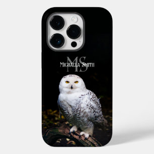 マジェスティック・ウィンター・スノーウィー・オウル・モノグラム・カスタムネーム Case-Mate iPhone 14 PROケース