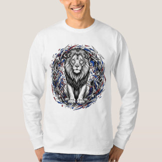 マジェスティック・カオス: スケッチアートのライオンTシャツ Tシャツ