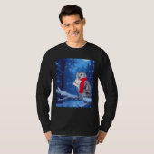 マジェスティック・クリスマス・フクロウ 雪の冬Tシャツ Tシャツ (正面フル)