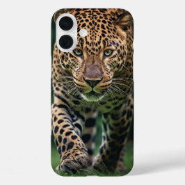 マジェスティック・ヒョウ・ジャングル・ワイルドライフポスター iPhone 16 PLUSケース