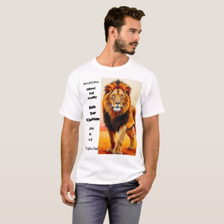 マジェスティック・ライオン・キング 励ましの引用アート Tシャツ
