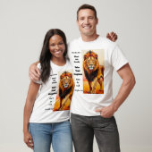 マジェスティック・ライオン・キング 励ましの引用アート Tシャツ (ユニセックス)