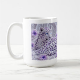 マジェスティック ロイヤルパープルの宝石のヒョウの芸術 コーヒーマグカップ