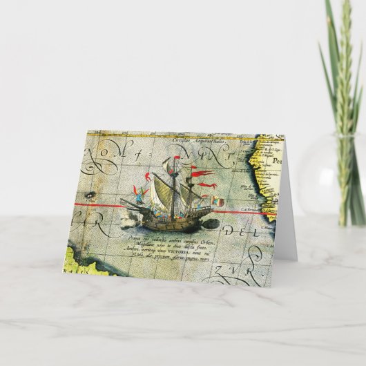 マジェランズシップVictoriaアンティークマップ太平洋海 シーズンカード (正面)