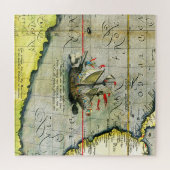 マジェランズシップVictoriaアンティークマップ太平洋海 ジグソーパズル (横)