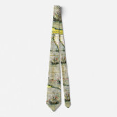 マジェランズシップVictoriaアンティークマップ太平洋海 ネクタイ (正面)