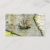 マジェランズシップVictoriaアンティークマップ太平洋海 名刺 (裏面)