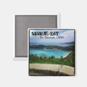マジェンス湾の眺め,セントトーマス,USVI マグネット (正面/裏面)