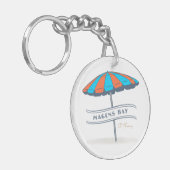 マジェンズベイセントトマスUSVIカリブのビーチ時間 キーホルダー (正面左)