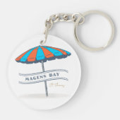 マジェンズベイセントトマスUSVIカリブのビーチ時間 キーホルダー (裏面)