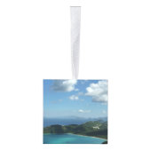 マジェンズベイ，セントトーマス美しい島のシーン キューブオーナメント (右)