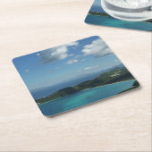 マジェンズベイ，セントトーマス美しい島のシーン スクエアペーパーコースター (アングル)
