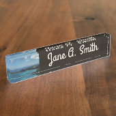 マジェンズベイ，セントトーマス美しい島のシーン デスクネームプレート (側面)