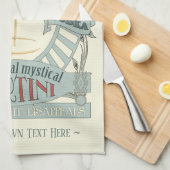 マジカルおもしろいマティーニカクテルキパーソナライズされたッチ キッチンタオル (四つ折り)