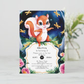 マジカルお洒落リス誕生日 招待状 (スタンド正面)