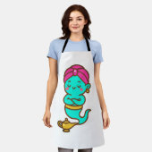 マジカルかわいいジン – ネオンスピリット エプロン (着用した状態)