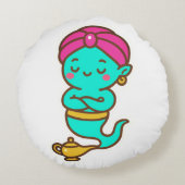 マジカルかわいいジン – ネオンスピリット ラウンドクッション (裏面)