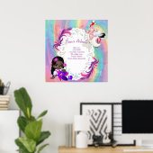 マジカルかわいこちゃんパイユニコーンベビーガール ポスター (ホームオフィス)