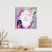 マジカルかわいこちゃんパイユニコーンベビーガール ポスター (キッチン)