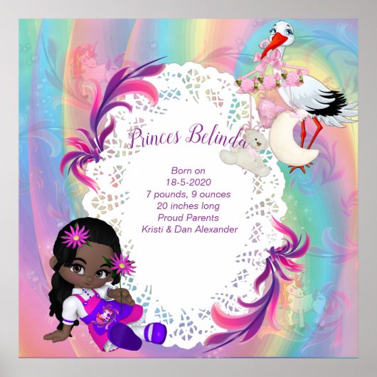 マジカルかわいこちゃんパイユニコーンベビーガール ポスター (正面)