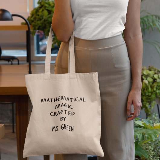 マジカルでパーソナライズされた数学の先生 トートバッグ