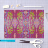 マジカルなマゼンタと黄色のダリアの花 薄葉紙 (クラフト)