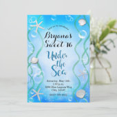 マジカルアンダーザシーアクアブルースウィート16誕生日 招待状 (スタンド正面)