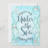 マジカルアンダーザシーソフトブルースウィート16誕生日 招待状 (裏面)