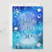 マジカルアンダーザシーダークブルースウィート16誕生日 招待状 (裏面)