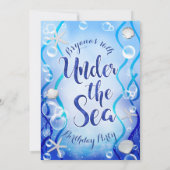 マジカルアンダーザシーブルーフェードスウィート16誕生日 招待状 (裏面)