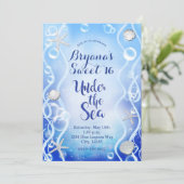 マジカルアンダーザシーブルーフェードスウィート16誕生日 招待状 (スタンド正面)