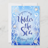 マジカルアンダーザシーブルーフェードスウィート16誕生日 招待状 (裏面)