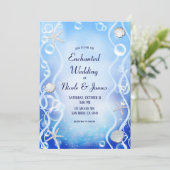 マジカルアンダーザシーブルーフェードビーチ結婚式 招待状 (スタンド正面)